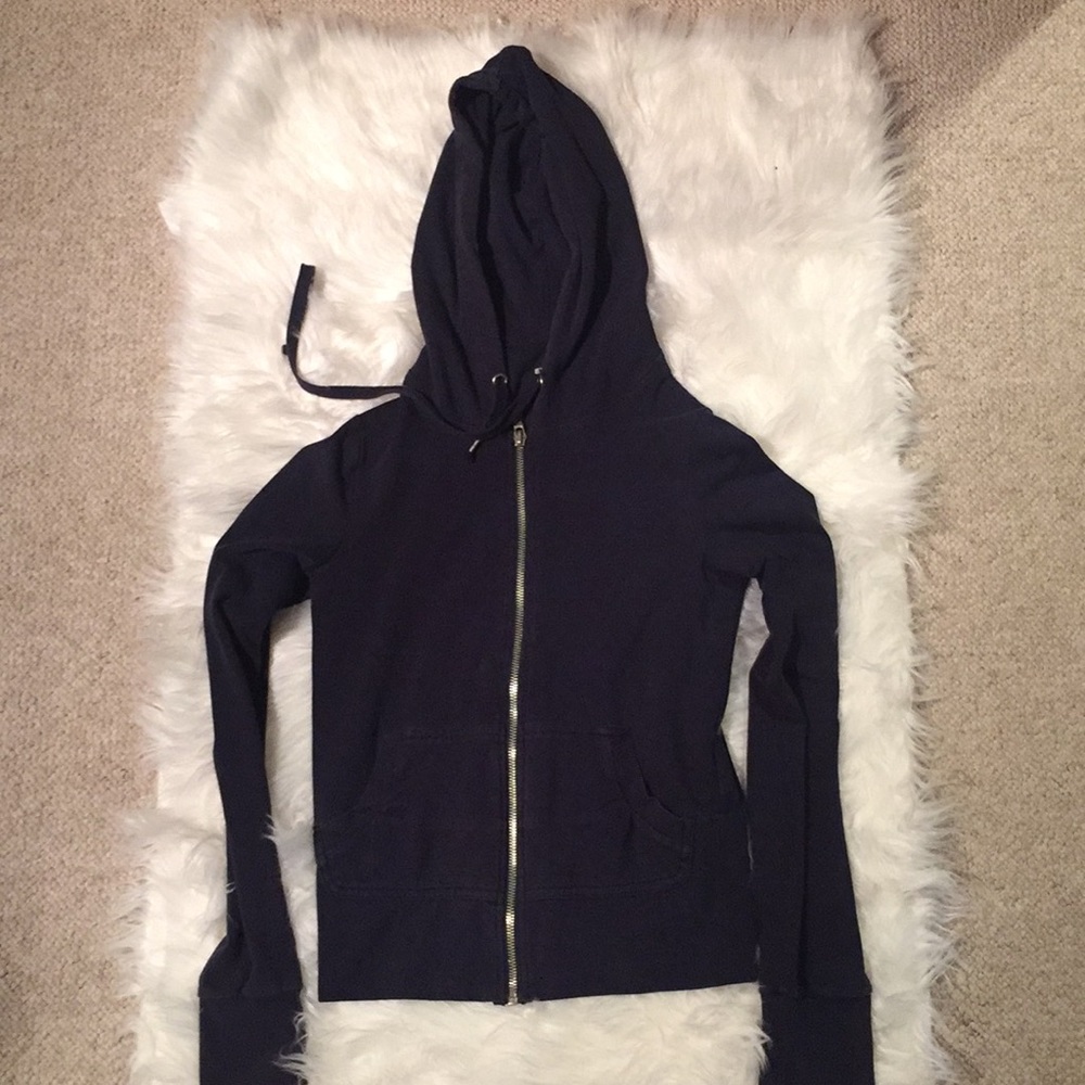 Navy and grey zip up hoodies. GET BOTH.